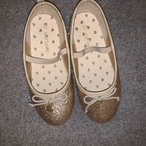 Carter’s Girls Gold Glitter Mary Jane Shoes